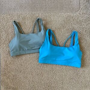 BUNDLE of Athleta Exhale Blue and Green Sports Bra